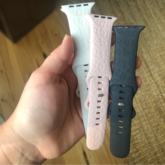 Set of 3 Apple Watch Leopard Print Bands - Picture 2 of 5